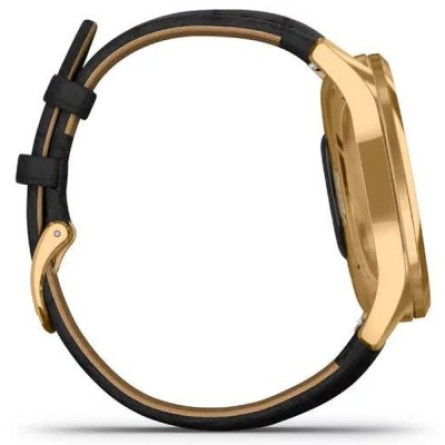 Smart часы Garmin vivomove Luxe, Pure Gold-Black, Leather, (010-02241-22) фото №5