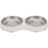 Посуд для котів Trixie Посуда для кошек  Миска двойная 2х200 мл/13 см(белая) (4011905251875)