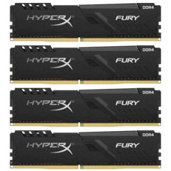Зображення Модуль пам'яті для комп'ютера  DDR4 64GB (4x16GB) 3200 MHz Fury Black  (HX432C16FB4K4/64)