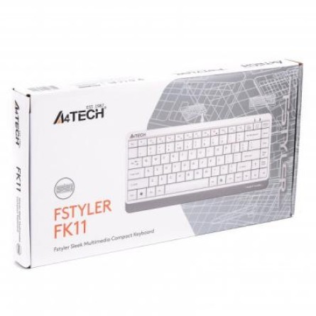 Клавіатура A4Tech FK11 Fstyler Compact Size USB White (FK11 USB (White)) фото №4