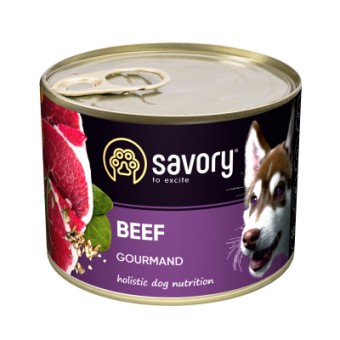 Изображение Консерва для собак Savory Dog Gourmand яловичина 200 г (4820232630426)