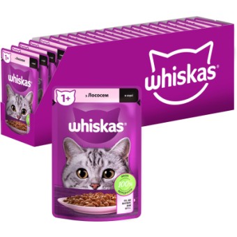Зображення Вологий корм для котів Whiskas Лосось в соусі 85 г (5900951302053)