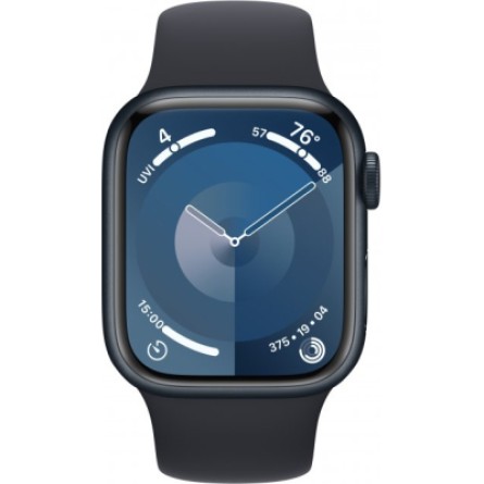 Смарт-часы Apple Watch Series 9 GPS 45mm Midnight Aluminium Case with Midnight Sport Band - M/L (MR9A3QP/A) фото №2