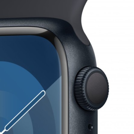 Смарт-годинник Apple Watch Series 9 GPS 45mm Midnight Aluminium Case with Midnight Sport Band - M/L (MR9A3QP/A) фото №3