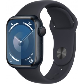 Зображення Смарт-годинник Apple Watch Series 9 GPS 45mm Midnight Aluminium Case with Midnight Sport Band - M/L (MR9A3QP/A)