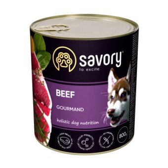 Изображение Консерва для собак Savory Dog Gourmand яловичина 800 г (4820232630440)