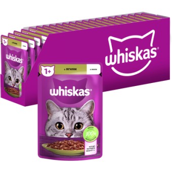 Зображення Вологий корм для котів Whiskas Ягня в желе 85 г (5900951302176)