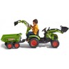Електромобіль дитячий Falk Claas Axos трактор на педалях з причепом Зелений (3016201010233) (1010W) фото №2