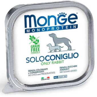 Зображення Консерва для собак Monge Dog Solo 100% кролик 150г (8009470014205)