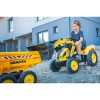 Електромобіль дитячий Falk Komatsu трактор на педалях з причепом, переднім і заднім ковшем Жовтий (2086W) фото №8