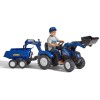 Електромобіль дитячий Falk Ranch трактор на педалях з причепом Синій (3016203090233) (3090W) фото №5