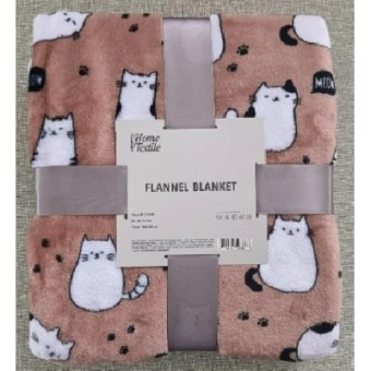 Зображення Плед Ardesto Flannel котики, 160х200 см (ART0108PB)