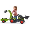 Електромобіль дитячий Falk CLAAS Arion трактор на педалях з причепом Зелена (3016202040147) (2040N) фото №5