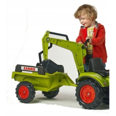 Електромобіль дитячий Falk CLAAS Arion трактор на педалях з причепом Зелена (3016202040147) (2040N) фото №6
