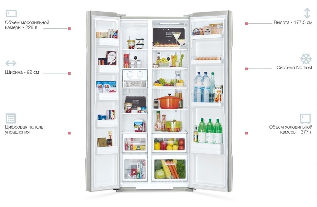 Холодильник Hitachi R-S700PUC2GS фото №4