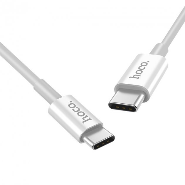Дата кабель Hoco X 23 Skilled Cable Type C to Type C 1m 3A White фото №2