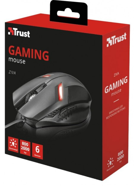 Компьютерная мыш Trust Ziva Gaming Black фото №5