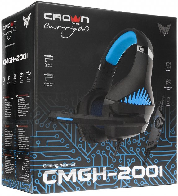 Навушники Crown CMGH-2001 Blue фото №6