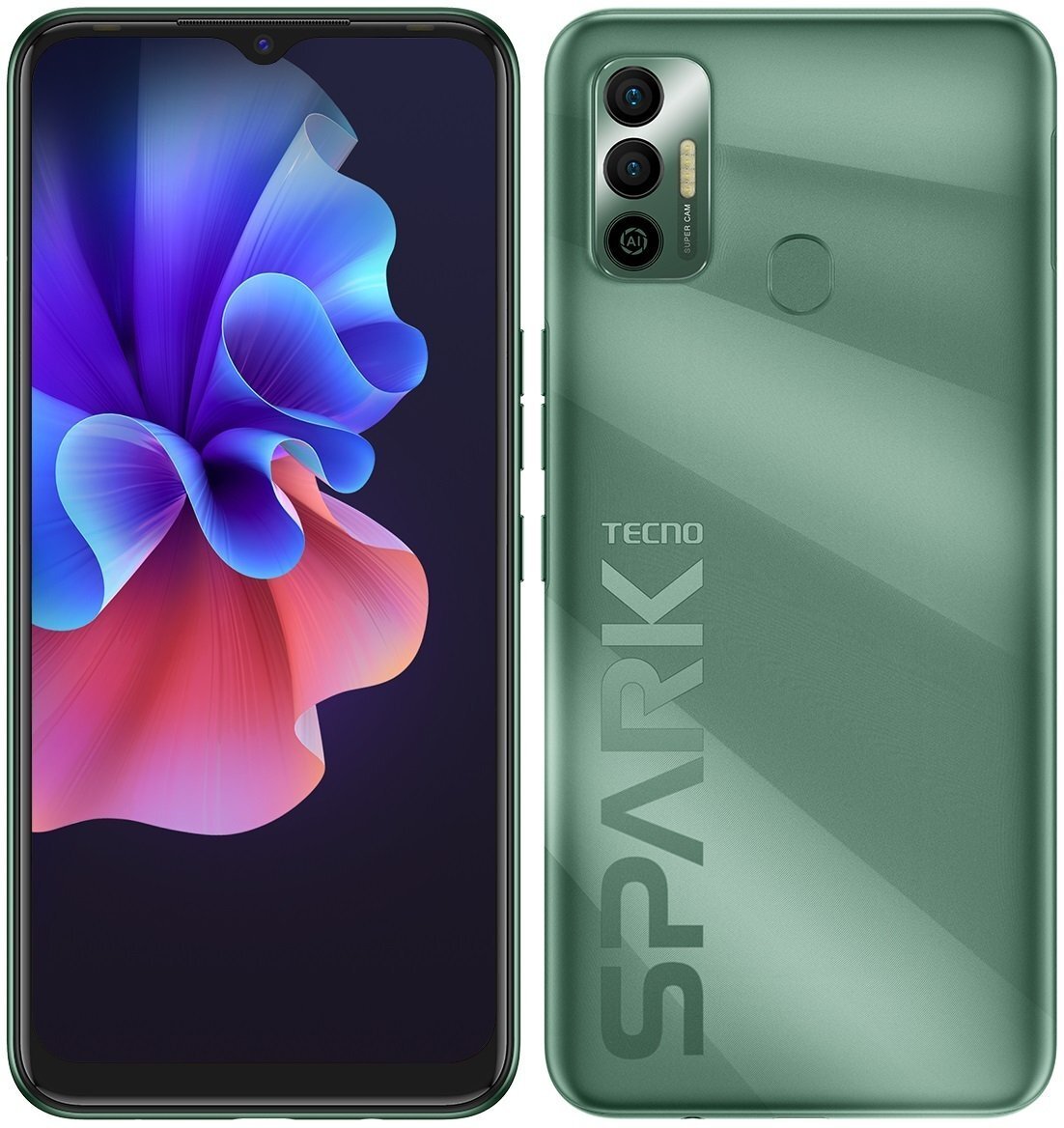 Смартфон Tecno Spark 7 (KF6n) 4/64Gb NFC Dual SIM Spruce Green