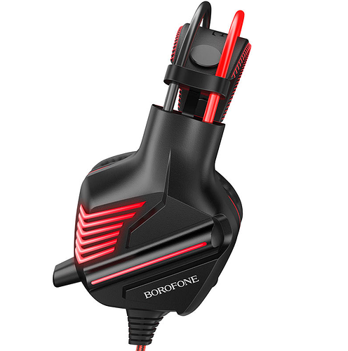 Навушники Borofone BO101 Racing Gaming Wired Headphones Black/Red