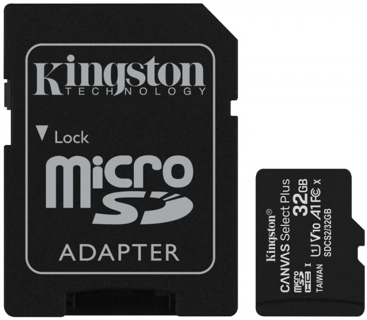 Карта памяти Kingston MSDHC Canvas Select Plus 32 Gb UHS1 cl10 A1