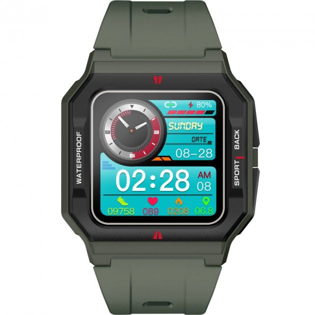 Smart часы Gelius Pro GP-SW006 (Old School) (IPX7) Green (00000086359) фото №2
