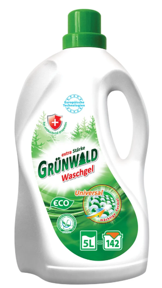 Аксесуары СМА Grünwald Гель для прання кольорових та білих речей, 5 л/142 прань(eco)