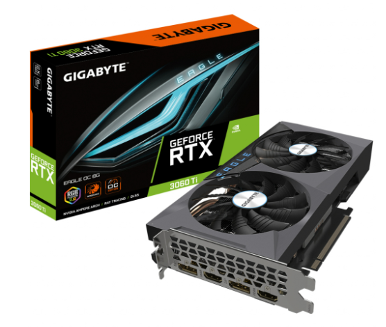GigaByte GeForce RTX3060Ti 8Gb EAGLE OC 2.0 LHR (GV-N306TEAGLE OC-8GD 2.0)