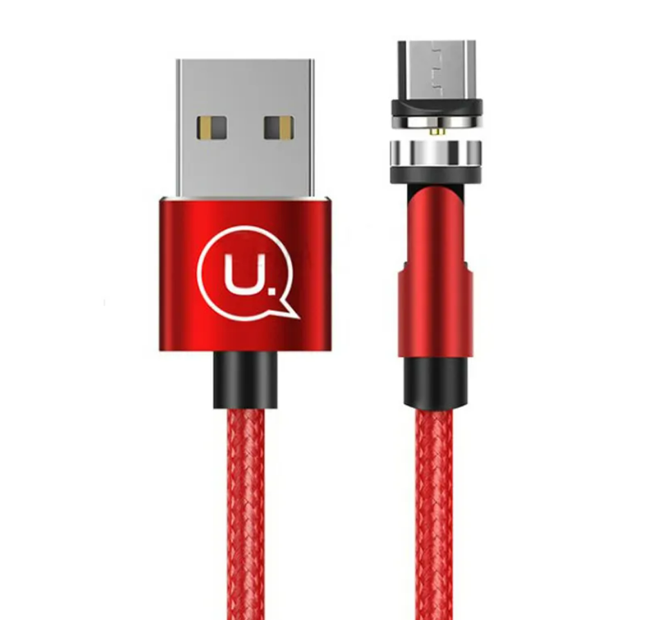 Usams microUSB U59 Rotatable Magnetic 2.4A 1.0m Red