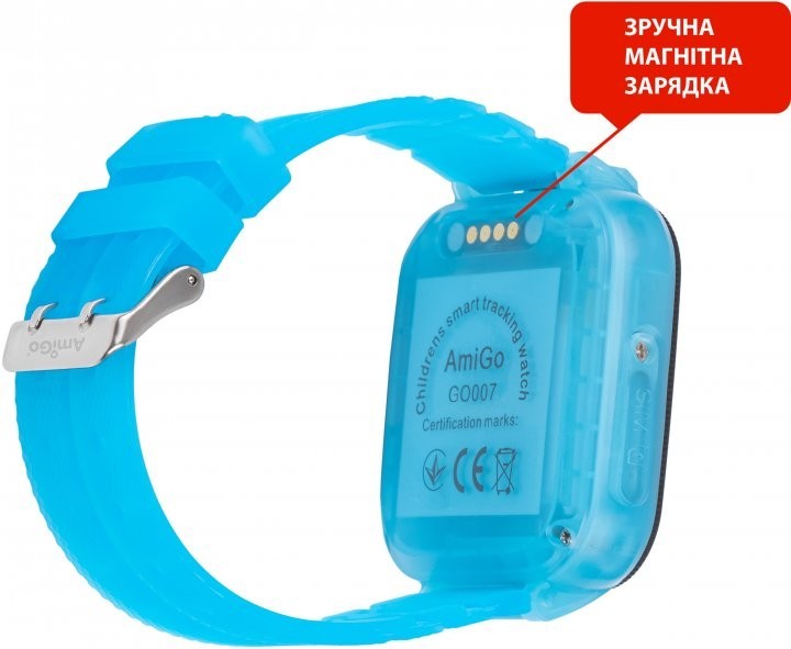 Smart часы AmiGo GO007 FLEXI GPS Blue фото №3