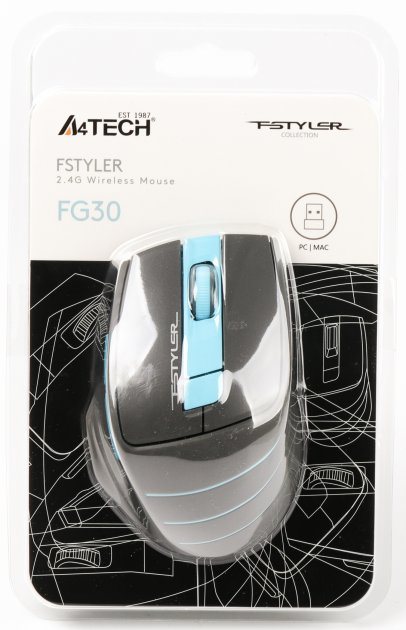 Комп'ютерна миша A4Tech FG 30 Blue фото №6