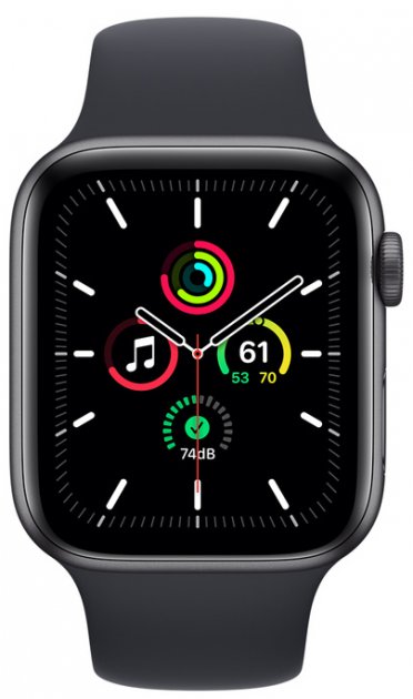 Smart годинник Apple Watch SE GPS, 40mm Space Grey Aluminium Case with Midnight S (MKQ13UL/A) фото №2