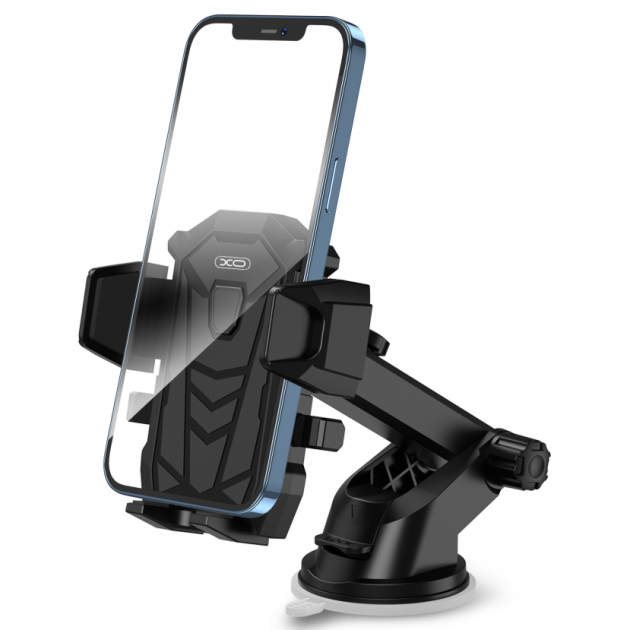 Автодержатель XO C76 Retractable suction mount holder Black фото №2
