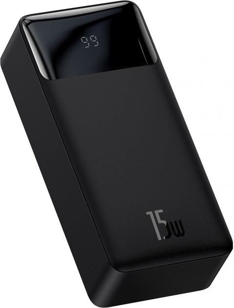 Мобильная батарея Baseus Bipow Digital Display 2USB Type-C 15W 30000 mAh (PPDML-K) Black фото №2