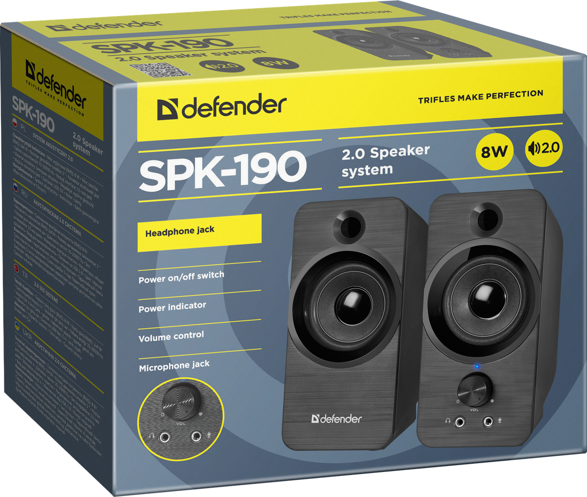Акустична система Defender 2.0 SPK 190 8 W USB Black фото №2
