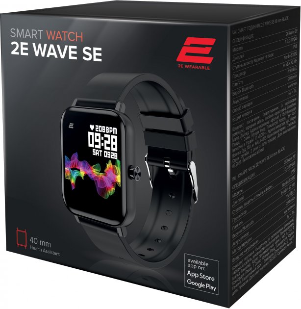 Smart годинник 2E Wave SE 40 mm Black (-CWW10BK) фото №2