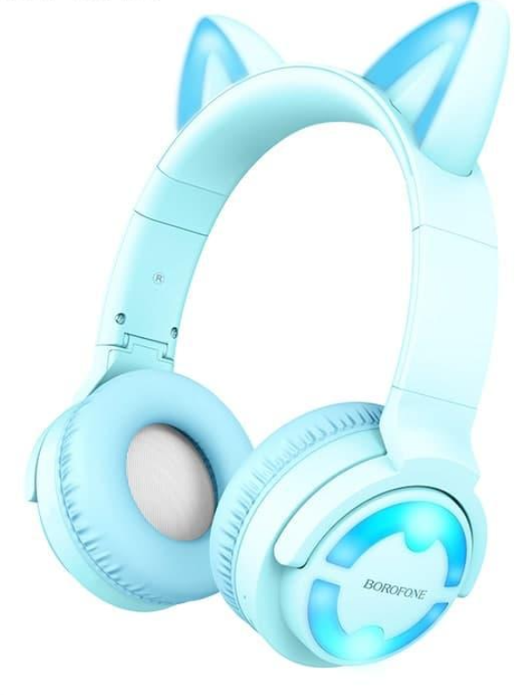Навушники Borofone BO15 Cat Ear Wireless Headphones Blue