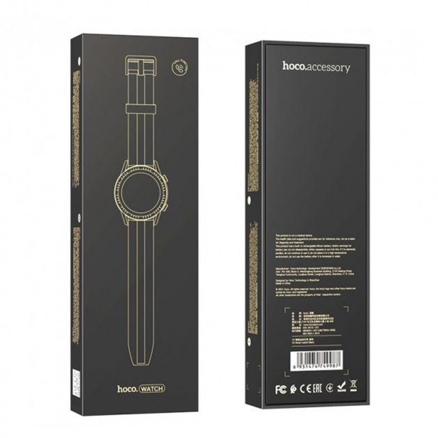 Smart часы Hoco Y2 Classic IP68 Black фото №6