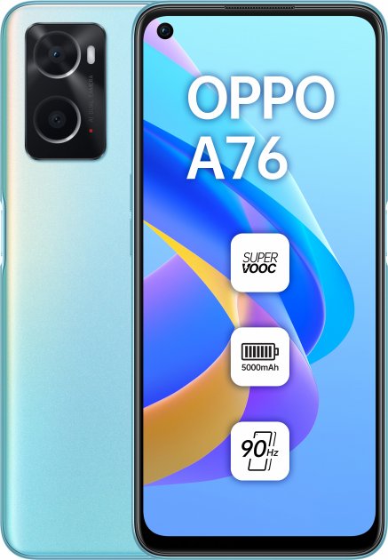 Смартфон Oppo A76 4/128GB Glowing Blue (OFCPH2375_BLUE)