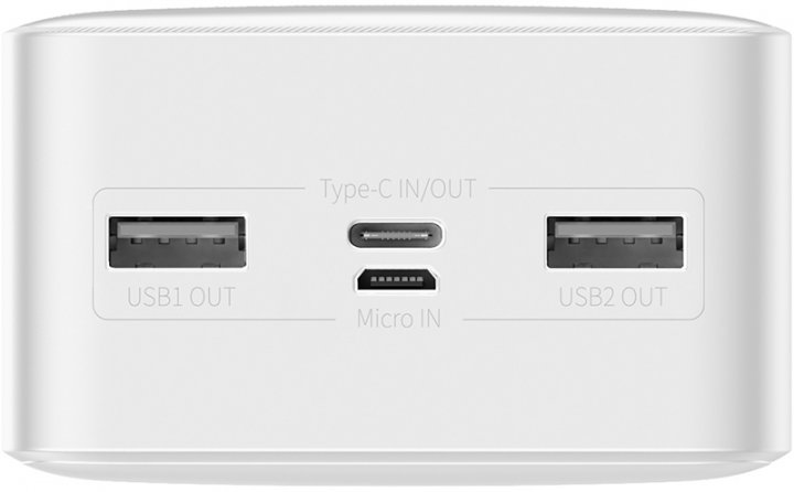 Мобильная батарея Baseus Bipow Digital Display 2USB Type-C 15W 30000 mAh (PPDML-K02) White фото №3
