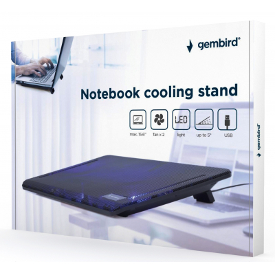 Підставка для ноутбука Gembird NBS-2F15-01 чорна фото №5