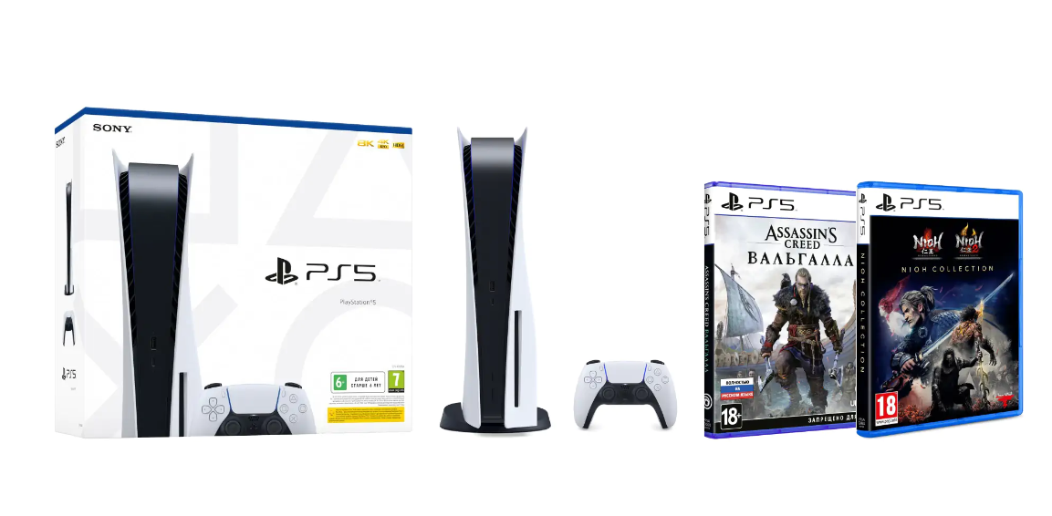 Ігрова приставка Sony PlayStation 5   PS5 Nioh Collection   PS5 Assassin’s Creed Valhalla