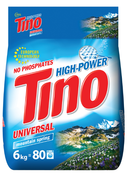 Порошок для прання Tino High-Power Порошок пральний універсальний Mountain spring, 6 кг