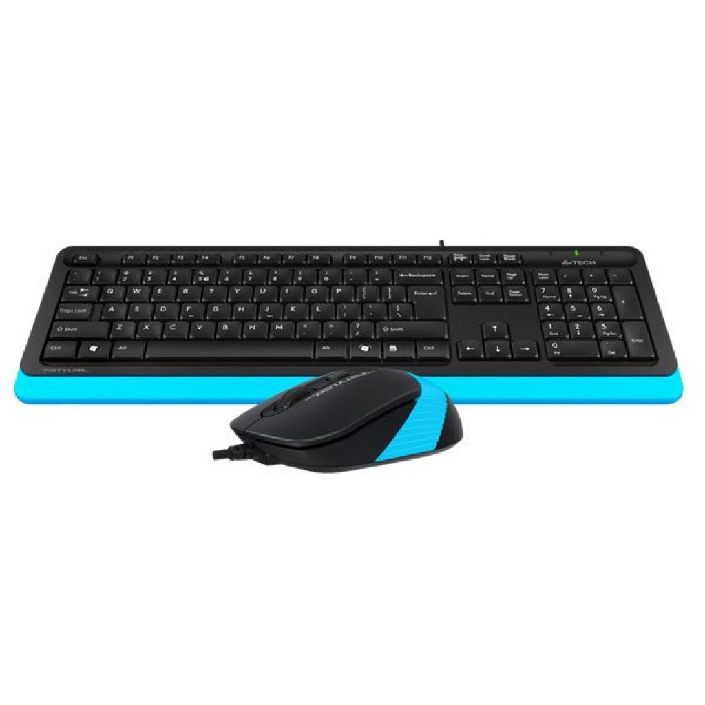 Клавіатура   мишка A4Tech F1010 Black-Blue фото №2