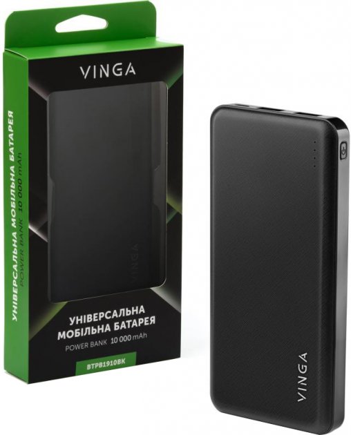 Мобільна батарея Vinga 10000 mAh black (BTPB1910BK) фото №5