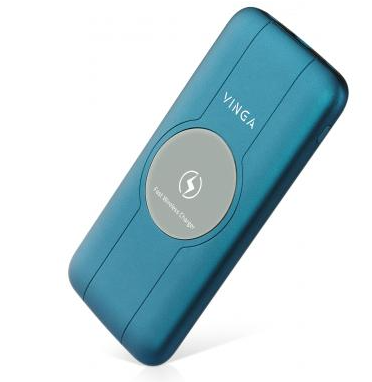 Мобільна батарея Vinga 10000 mAh Wireless QC3.0 PD soft touch blue (BTPB3510WLROBL) фото №4
