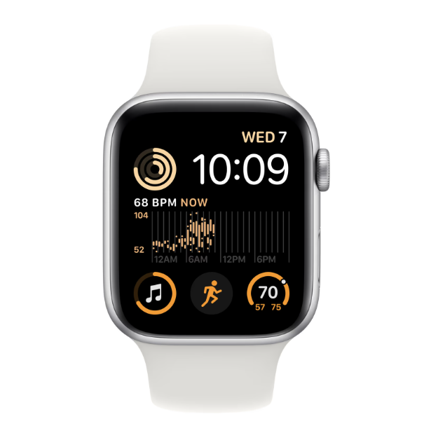 Smart годинник Apple Watch SE 2022 GPS 40mm Silver Aluminium Case with White Sport Band - Regular (MNJV3UL/A)