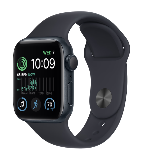 Smart годинник Apple Watch SE 2022 GPS 40mm Midnight Aluminium Case with Midnight Sport Band - Regular (MNJT3 фото №3
