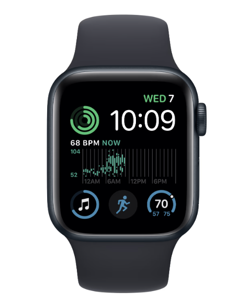 Smart часы Apple Watch SE 2022 GPS 40mm Midnight Aluminium Case with Midnight Sport Band - Regular (MNJT3