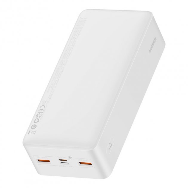 Мобільна батарея Baseus Bipow Digital Display Power bank 30000mAh 20W White фото №3